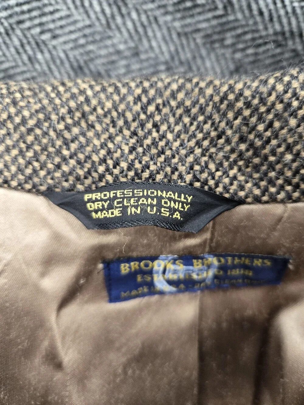 Brooks Brothers Tweed Wool Overcoat